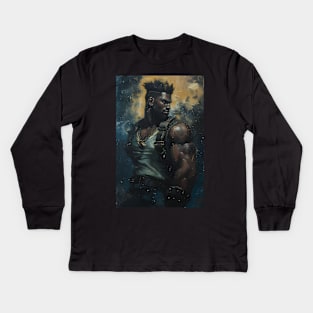 FF7 Rebirth Barret Wallace Kids Long Sleeve T-Shirt